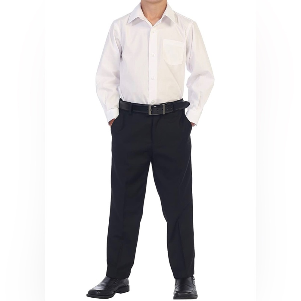 Gioberti Boys Flat Front Dress Pants